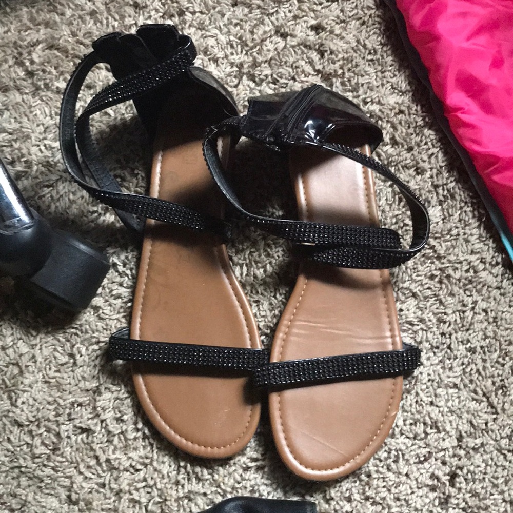 Black Sparkle Sandal